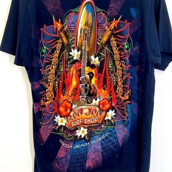 Anvil - Ron Jon Surf Shop Surfboard Tiki Graphic Cocoa Beach Fl T Shirt Size LG - Picture 10 of 10
